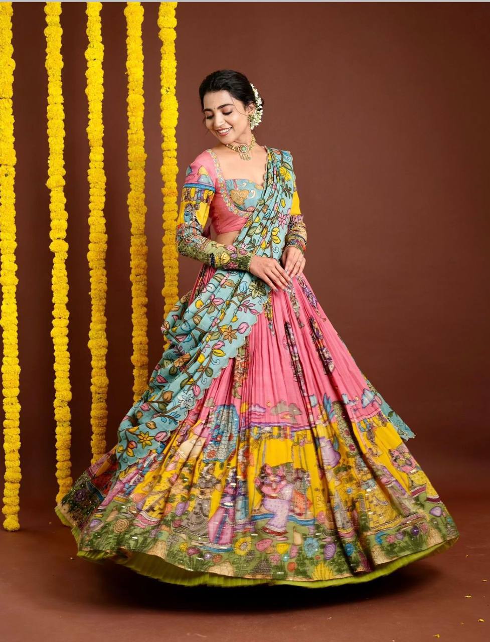 Fully Stitched Kalamkari Lehenga Choli