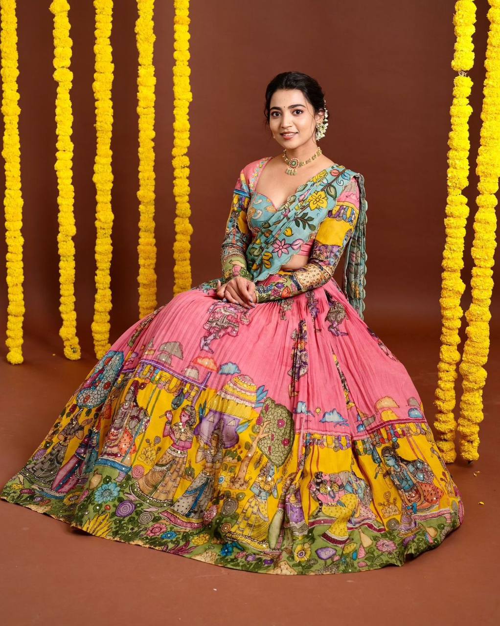 Fully Stitched Kalamkari Lehenga Choli